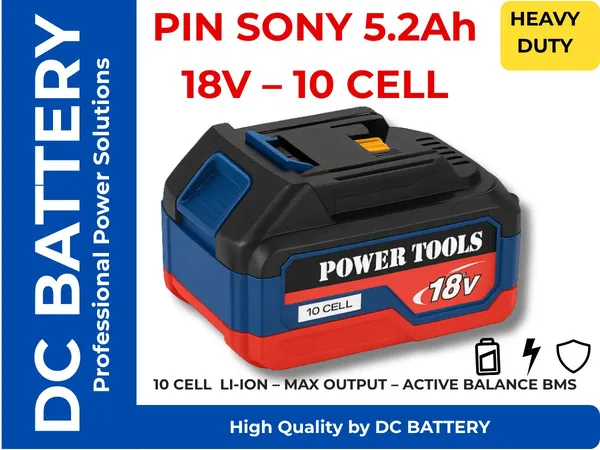 Pin công cụ 18v/21v makita sony vtc5d 5.2ah