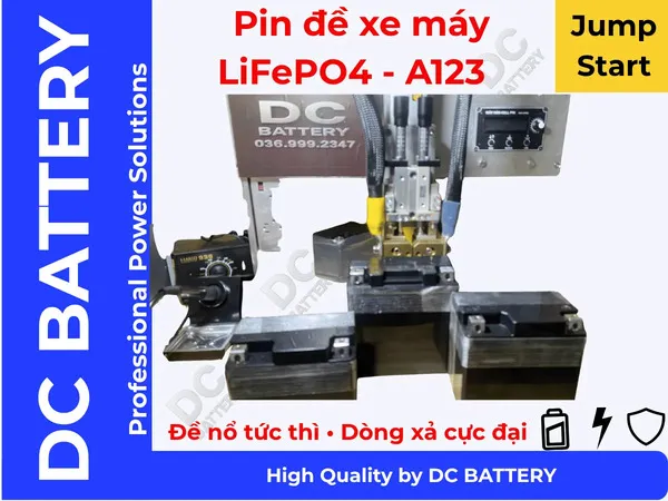 Pin đề xe máy A123 26650