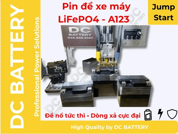 Pin đề xe máy A123 26650