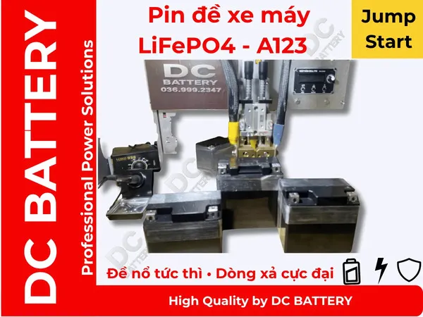 Pin đề xe máy A123